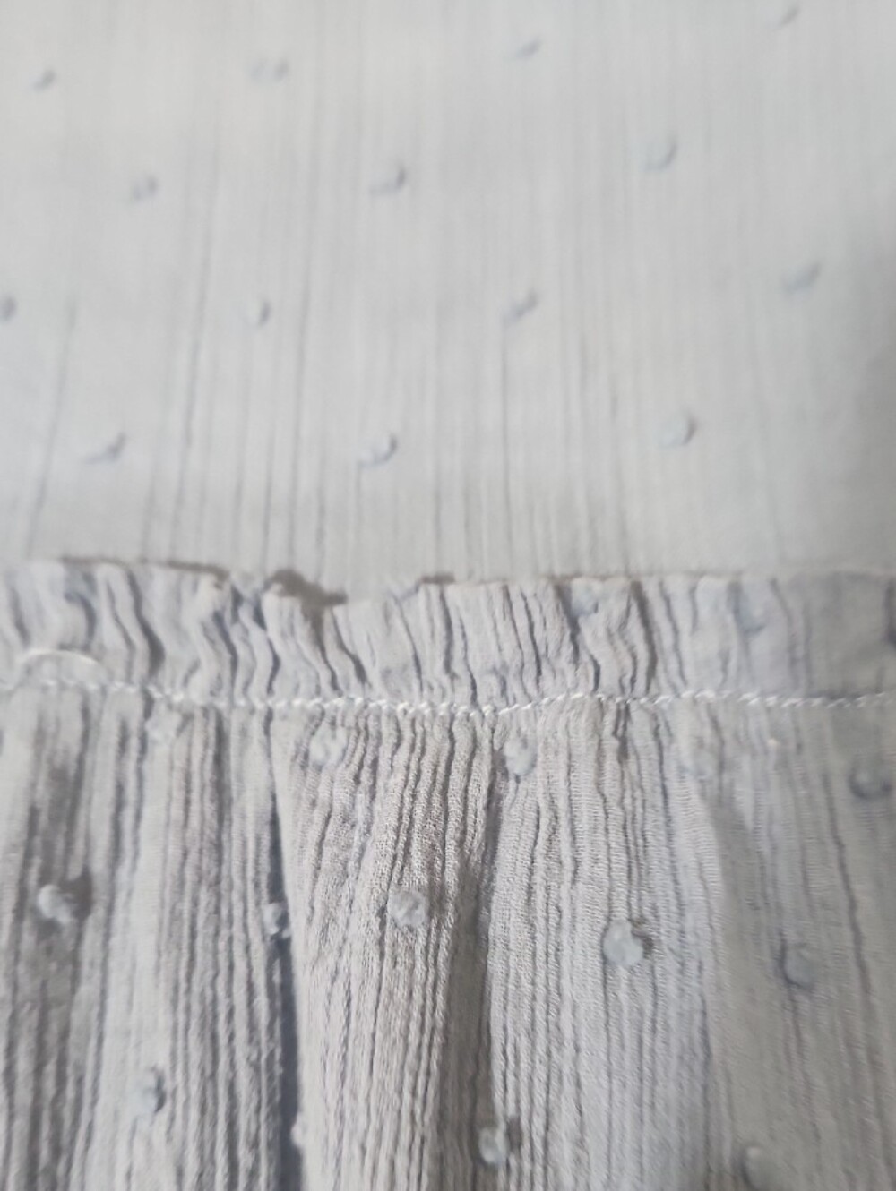 easel Blue Textured Button-Up Blouse Labeled Small Is Oversized See Measuring - Picture 11 of 13